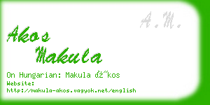 akos makula business card